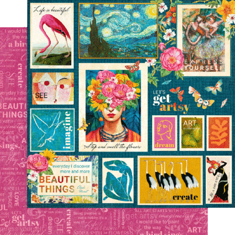 Graphic 45 Let's Get Artsy 8x8 Inch Collection Pack (4502753)