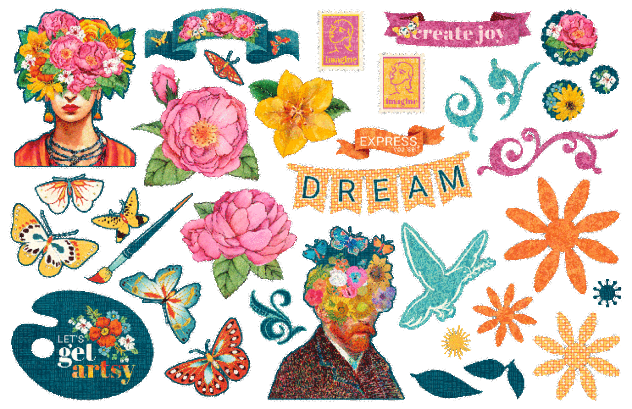 Graphic 45 Let's Get Artsy Ephemera Assortment (4502757) (DISCONTINUED)