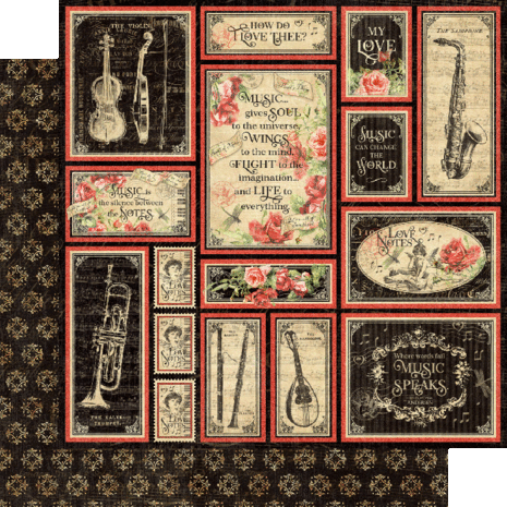 Graphic 45 Love Notes 12x12 Inch Collector's Edition Pack with Stickers (4502782) (DISCONTINUED)