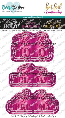 CarlijnDesign Hot Foil Happy Holodays (CDHF-0040) (DISCONTINUED) CarlijnDesign Hot Foil Happy Holodays (CDHF-0040) (DISCONTINUED)