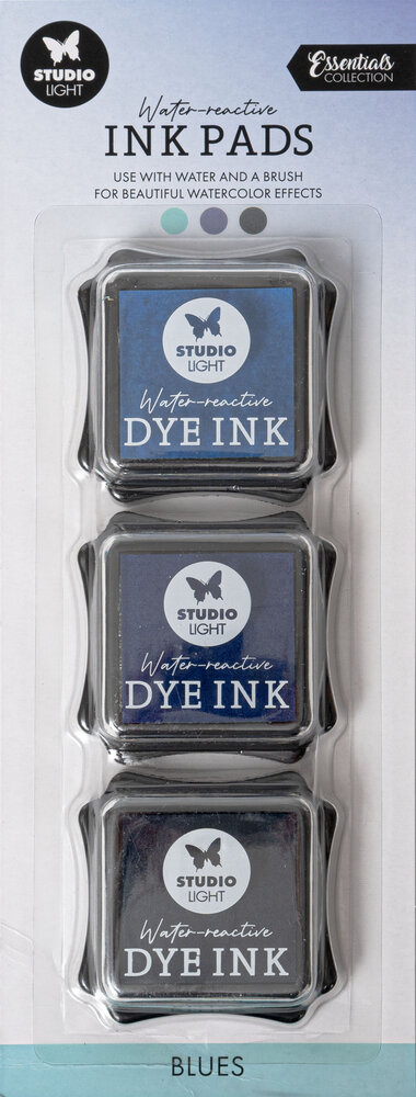 Studio Light Ink Pads Water-Reactive Blues (3pcs) (SL-ES-INKP15) (BASIC)