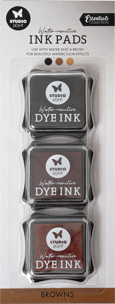 Studio Light Ink Pads Water-Reactive Browns (3pcs) (SL-ES-INKP12) (BASIC) Studio Light Ink Pads Water-Reactive Browns (3pcs) (SL-ES-INKP12) (BASIC)