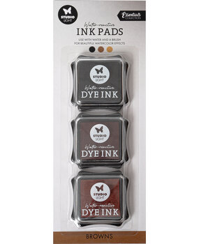 Studio Light Ink Pads Water-Reactive Browns (3pcs) (SL-ES-INKP12) (BASIC)