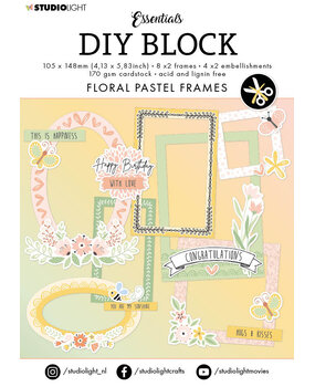 Studio Light Floral Pastel Frames DIY Block (SL-ES-DCB65) (OUTLET) Studio Light Floral Pastel Frames DIY Block (SL-ES-DCB65) (OUTLET)