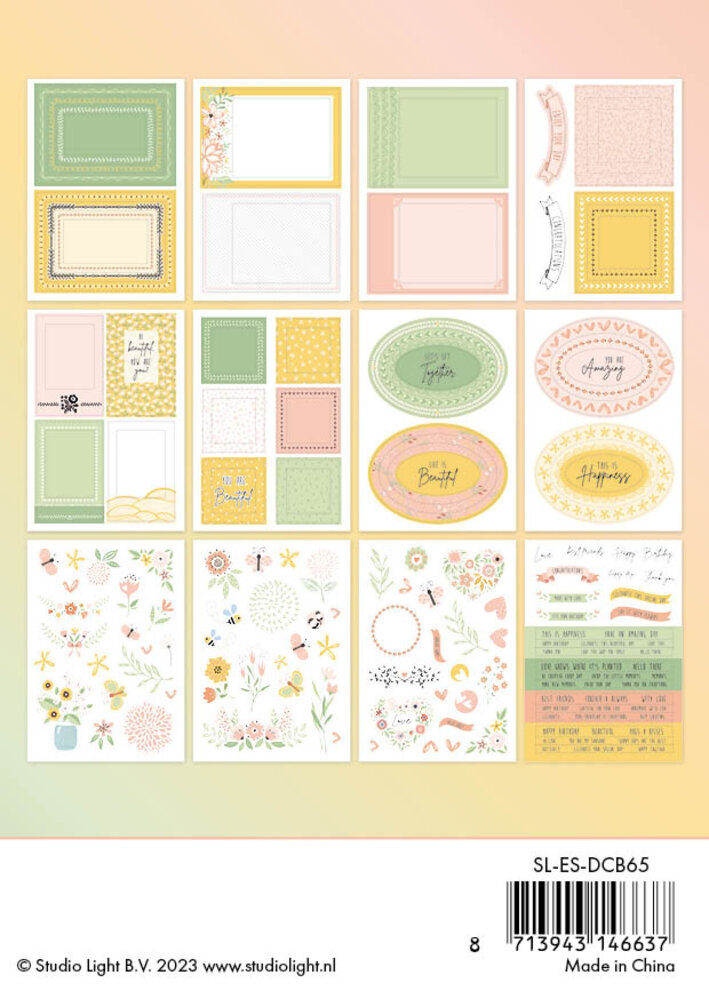 Studio Light Floral Pastel Frames DIY Block (SL-ES-DCB65) (OUTLET) Studio Light Floral Pastel Frames DIY Block (SL-ES-DCB65) (OUTLET)