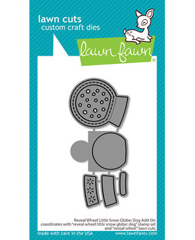 Lawn Fawn Reveal Wheel Little Snow Globe: Dog Add-On Lawn Cuts Dies (LF3272) (OUTLET)