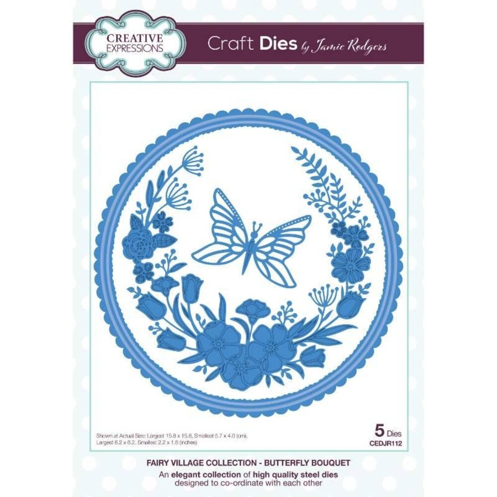 Creative Expressions Jamie Rodgers Craft Die Fairy Village Butterfly Bouquet (CEDJR112) (OUTLET)