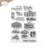 Elizabeth Craft Designs Seasonal Sentiments Stamps (CS331) (DISCONTINUED)