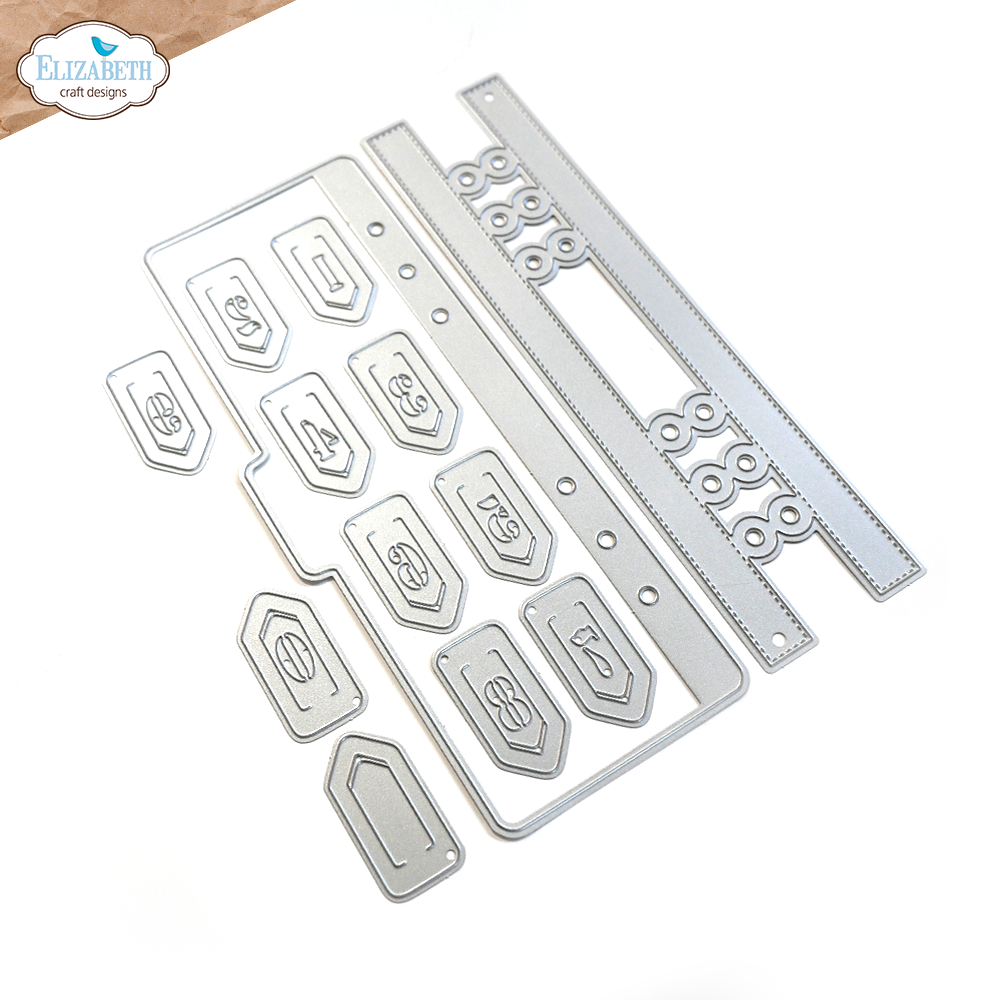 Elizabeth Craft Designs Half Page Tab 3 with Paperclip Numbers Dies (2072) Elizabeth Craft Designs Half Page Tab 3 with Paperclip Numbers Dies (2072)