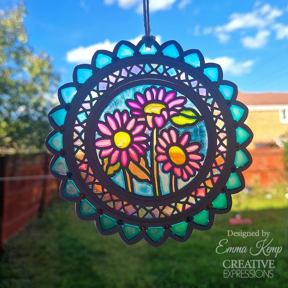 Creative Expressions Sue Wilson Craft Die Stained Glass Sunflower (CED24016) (OUTLET)