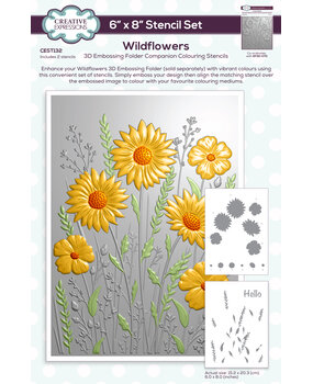 Creative Expressions Companion Colouring Stencil Wildflowers (2pcs) (CEST132) (OUTLET)