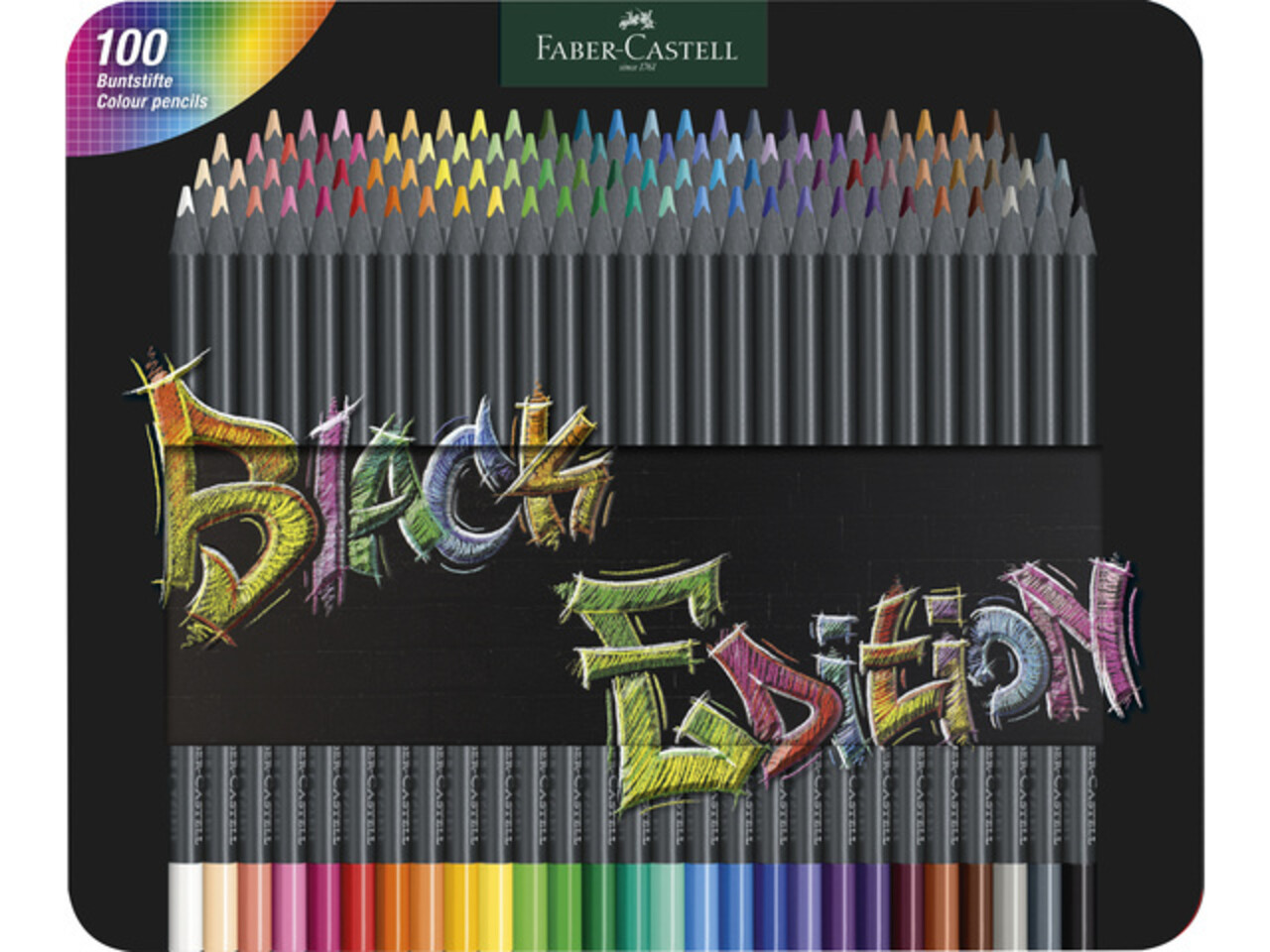 Faber Castell Black Edition Colour Pencils Box SuperSoft (100pcs) (FC-116490) Faber Castell Black Edition Colour Pencils Box SuperSoft (100pcs) (FC-116490)
