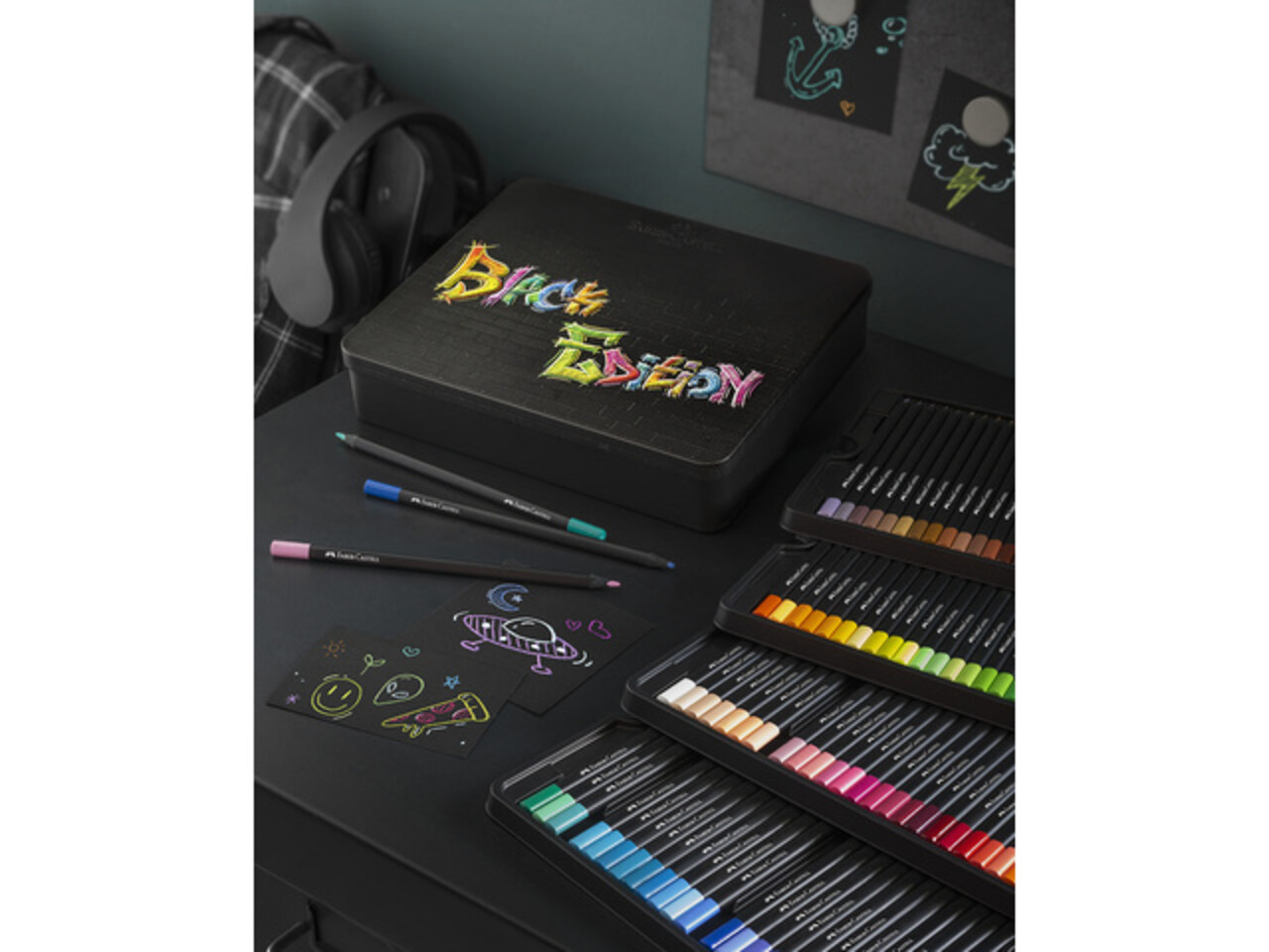 Faber Castell Black Edition Colour Pencils Box SuperSoft (100pcs) (FC-116490) Faber Castell Black Edition Colour Pencils Box SuperSoft (100pcs) (FC-116490)