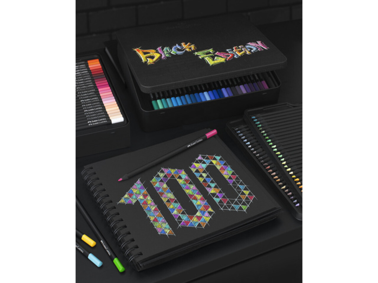 Faber Castell Black Edition Colour Pencils Box SuperSoft (100pcs) (FC-116490) Faber Castell Black Edition Colour Pencils Box SuperSoft (100pcs) (FC-116490)