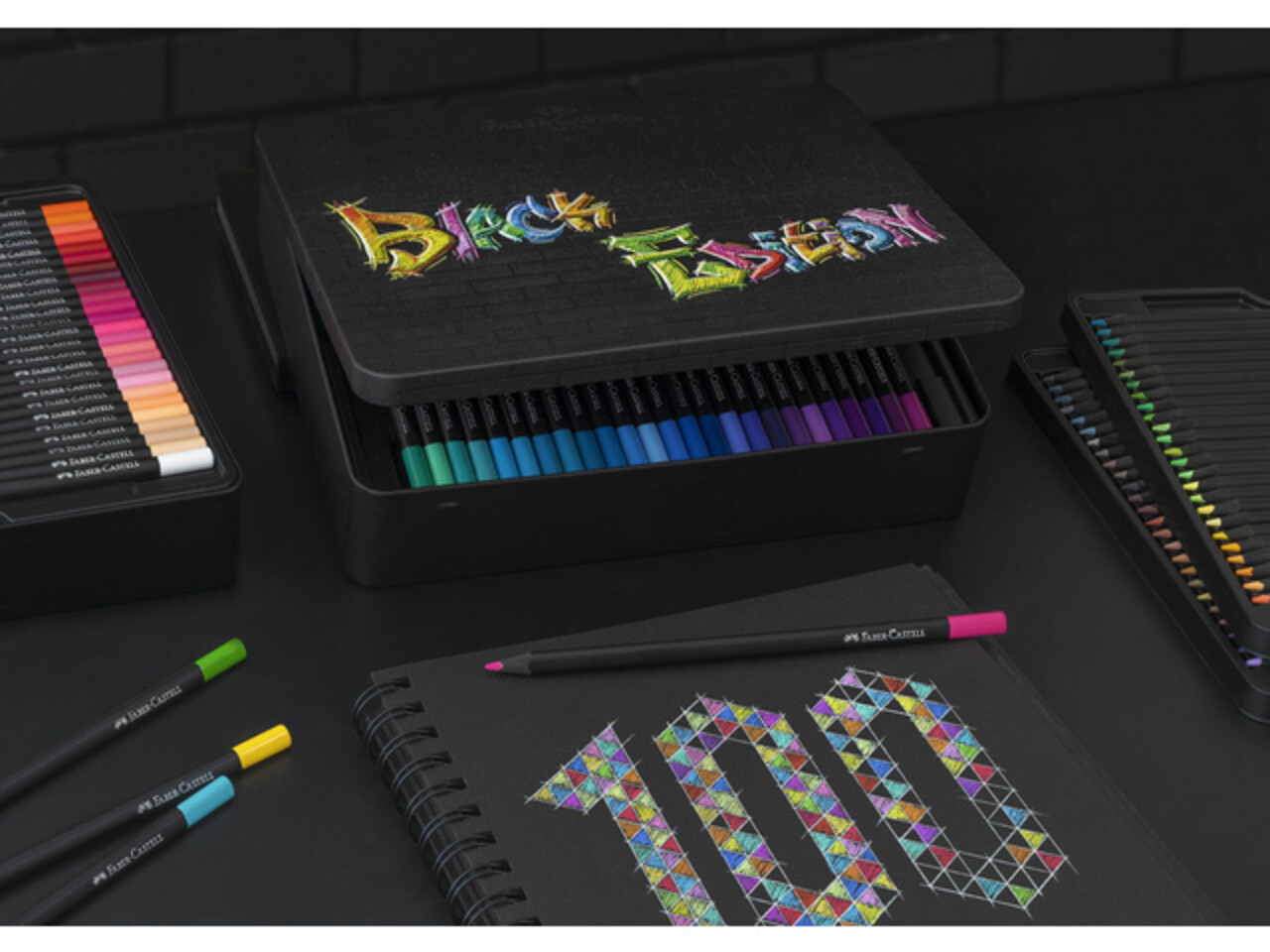 Faber Castell Black Edition Colour Pencils Box SuperSoft (100pcs) (FC-116490) Faber Castell Black Edition Colour Pencils Box SuperSoft (100pcs) (FC-116490)