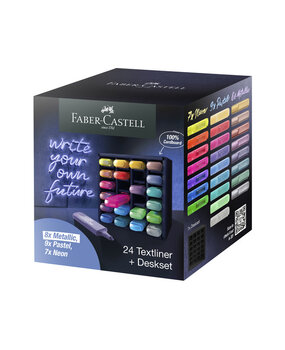 Faber Castell Textliner Deskset Metallic/Pastel/Neon (24pcs) (FC-254602)