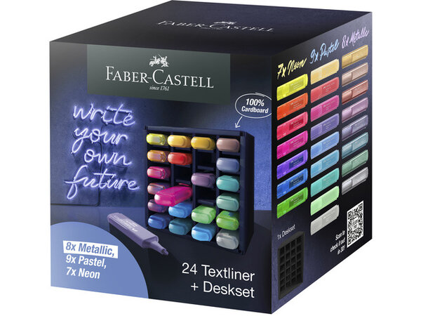 Faber Castell Textliner Deskset Metallic/Pastel/Neon (24pcs) (FC-254602) Faber Castell Textliner Deskset Metallic/Pastel/Neon (24pcs) (FC-254602)