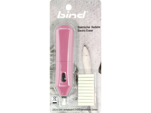 Kangaro Bind Electric Eraser Pink + 10 Refills (excl. 2x AAA Batteries) (JU-70524) Kangaro Bind Electric Eraser Pink + 10 Refills (excl. 2x AAA Batteries) (JU-70524)