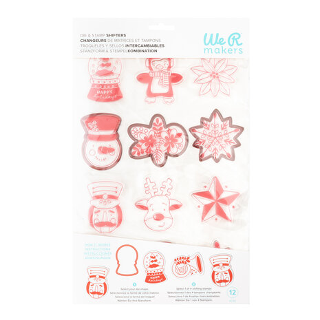 We R Makers Christmas Die and Stamp Shifters Globe (15pcs) (60001023) (OUTLET)