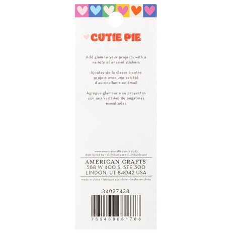 American Crafts - Cutie Pie Collection - Puffy Stickers - Icons