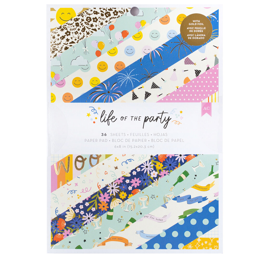 American Crafts Life of the Party 6x8 Inch Paper Pad (34025845) (OUTLET)