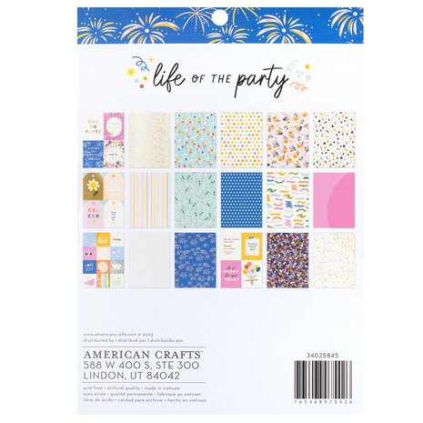 American Crafts Life of the Party 6x8 Inch Paper Pad (34025845) (OUTLET)