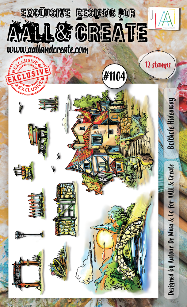 Aall and Create Stamp Set A6 Bolthole Hideaway (AALL-TP-1104) (DISCONTINUED)