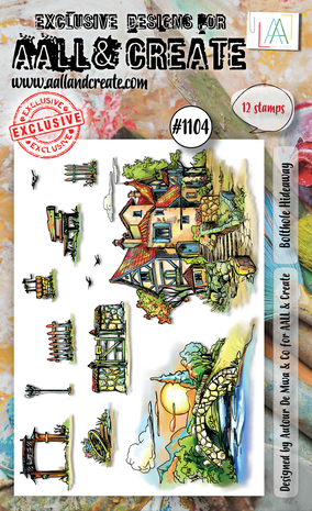 Aall and Create Stamp Set A6 Bolthole Hideaway (AALL-TP-1104) (DISCONTINUED)