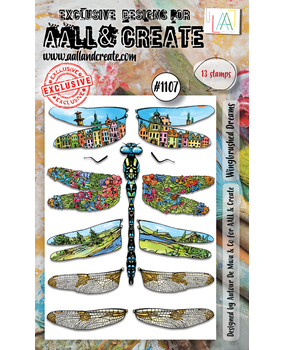 Aall and Create Stamp Set A6 Wingbrushed Dreams (AALL-TP-1107) (DISCONTINUED)