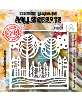 Aall and Create Stencil 6x6 Inch Friendly Avenue (AALL-PC-188) (DISCONTINUED)