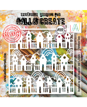 Aall and Create Stencil 6x6 Inch Rainbow Lane (AALL-PC-189) (DISCONTINUED)