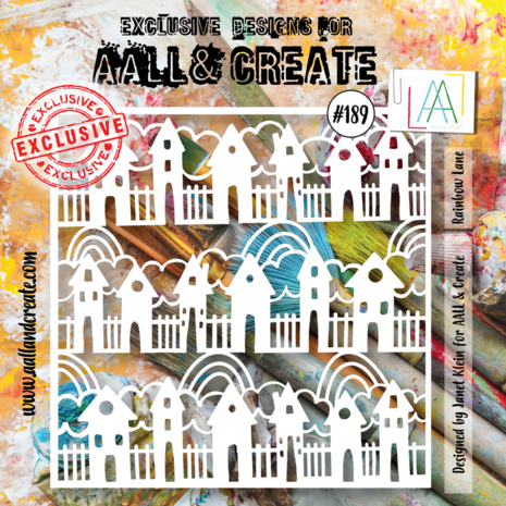Aall and Create Stencil 6x6 Inch Rainbow Lane (AALL-PC-189) (DISCONTINUED)