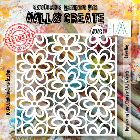 Aall and Create Stencil 6x6 Inch Corollas (AALL-PC-203) (DISCONTINUED)