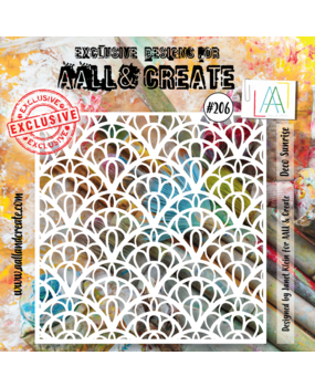 Aall and Create Stencil 6x6 Inch Deco Sunrise (AALL-PC-206) (DISCONTINUED)
