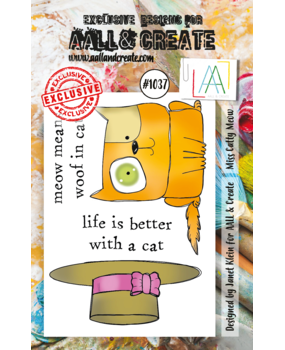 Aall and Create Stamp Set A7 Miss Catty Meow (AALL-TP-1037) (DISCONTINUED)