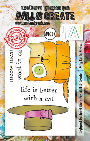 Aall and Create Stamp Set A7 Miss Catty Meow (AALL-TP-1037) (DISCONTINUED) Aall and Create Stamp Set A7 Miss Catty Meow (AALL-TP-1037) (DISCONTINUED)