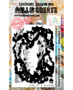Aall and Create Stamp Set A6 Shadowed Heart (AALL-TP-1062) (DISCONTINUED)