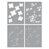 Spellbinders Blossoming Flowers Layered Stencil (STN-075) (OUTLET)