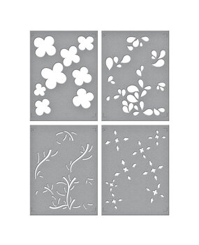 Spellbinders Blossoming Flowers Layered Stencil (STN-075) (OUTLET)