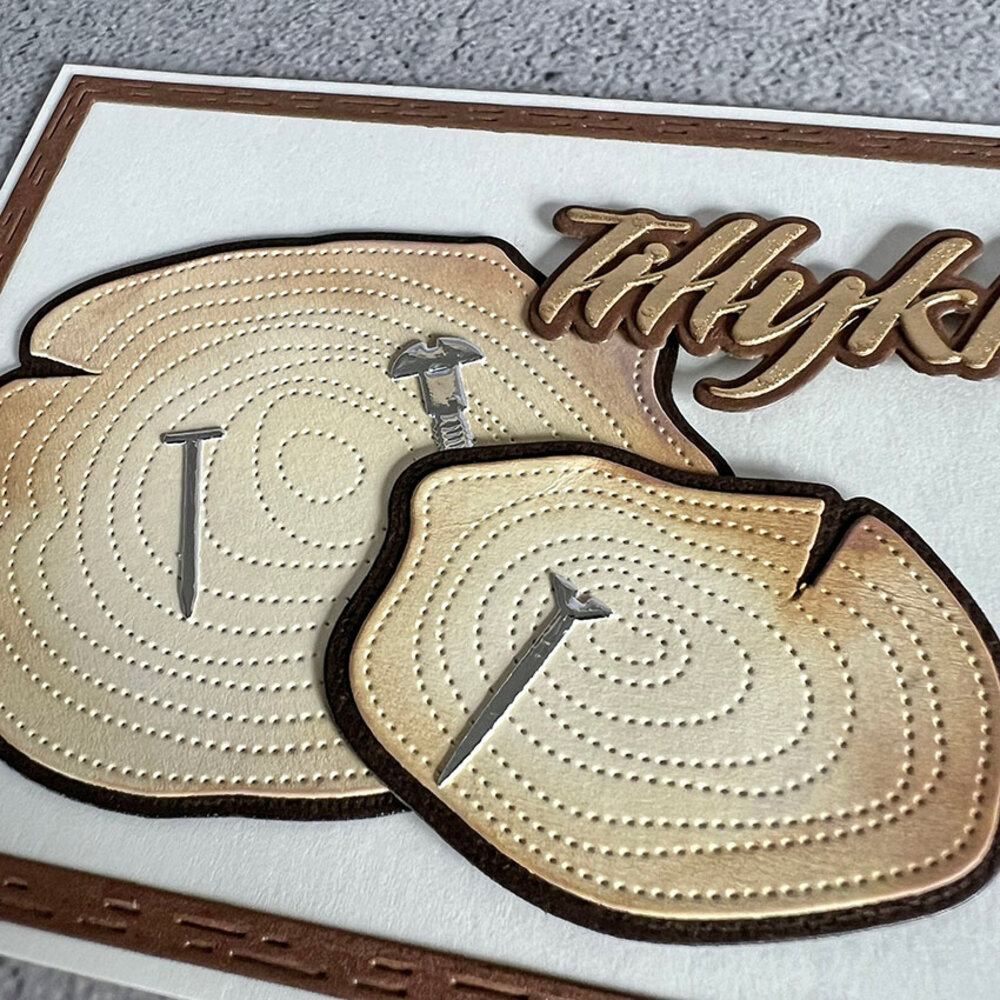 Simple and Basic Woodgrain Plates Dies (SBD379) (DISCONTINUED)
