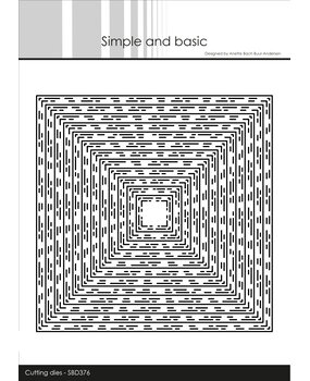 Simple and Basic Broken Lines Square Dies (SBD376) (OUTLET)