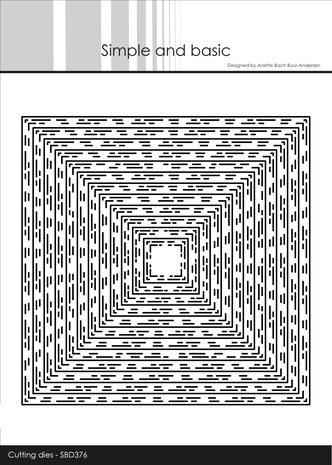 Simple and Basic Broken Lines Square Dies (SBD376) (OUTLET)