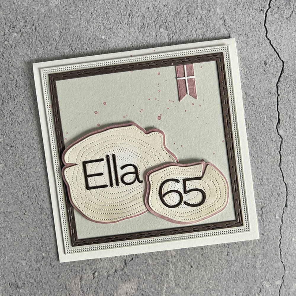 Simple and Basic Broken Lines Square Dies (SBD376) (OUTLET)