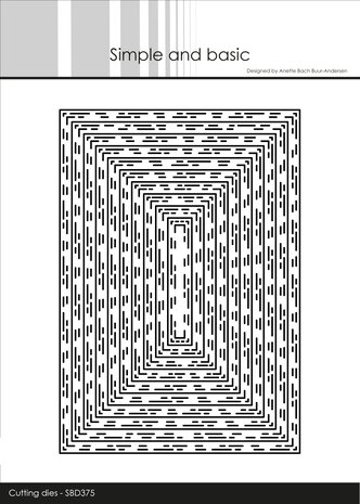 Simple and Basic Broken Lines Rectangle Dies (SBD375) (DISCONTINUED)