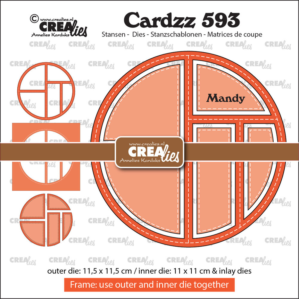 Crealies Cardzz Dies No. 593 Frame & Inlay Mandy (CLCZ593)