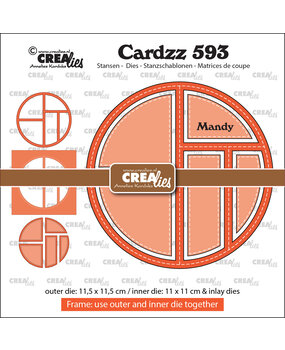 Crealies Cardzz Stansen No. 593 Frame & Inlay Mandy (CLCZ593)