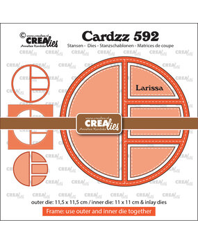 Crealies Cardzz Stansen No. 592 Frame & Inlay Larissa (CLCZ592)