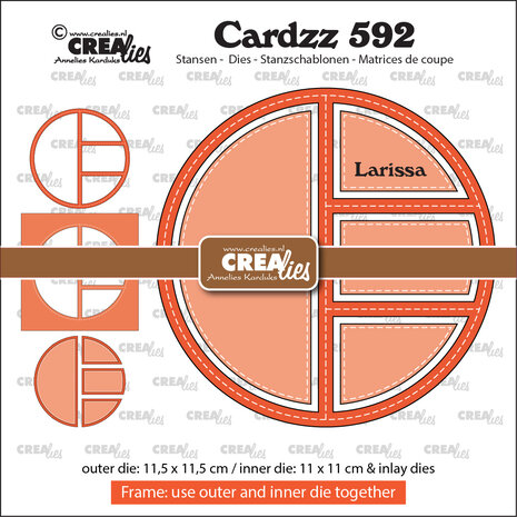 Crealies Cardzz Dies No. 592 Frame & Inlay Larissa (CLCZ592)