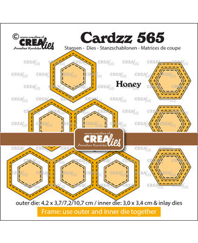 Crealies Cardzz Stansen No. 565 Frame & Inlay Honey (CLCZ565)