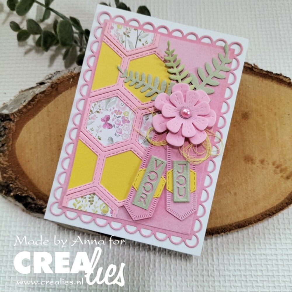 Crealies Cardzz Stansen No. 565 Frame & Inlay Honey (CLCZ565)